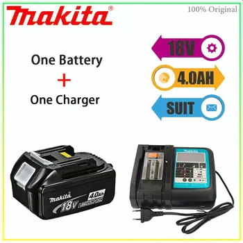 18V 4.0 Ah Makita 100% Originálne S LED lítium-iónová výmena LXT BL1860B BL1860 BL1850 Makita nabíjateľná náradie batérie Obrázok