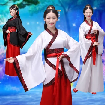 Nové Dávnych Kostým Výkon Kostým Hanfu Žena Dynastie Han Fáze Výkonu Kostým Klasického Tanca Sukne Obrázok