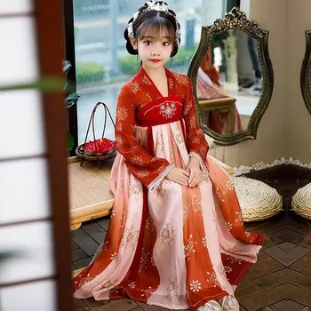 Orientálna Čínska Kostým Detský Fáze Tanečné Šaty Čínske Tradičné Šaty Hanfu Pre Dievčatká Ľudovej Tang Vyhovovali Víla Výkon Obrázok