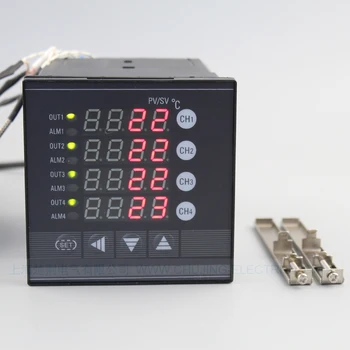CJA-8400 Multifuncion 4 spôsoby, ako regulátor teploty s RS485 komunikácia opatrenie multi bodov 4 kanály digitálny termostat Obrázok