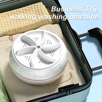 60W Mini práčka Prenosné USB Rotujúce Turbo Ovocie práčka Ultrazvukové Umývačka riadu Na Domácej Kuchyni Cestovanie Oblečenie Obrázok