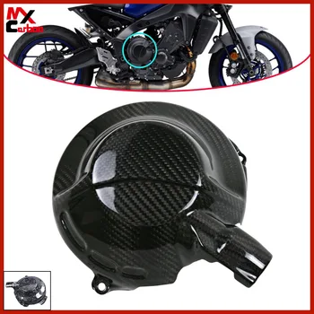 Motocykel Motor Ochranné Kapotáže Full Carbon Fiber Kryt Motora Pre Yamaha MT09 FZ09 2020 2021 2022 2023 Obrázok