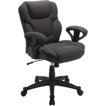 Serta Big & Vysoký Textílie Správca Kancelárske Stoličky, Podporuje až 300 libier, Šedá kancelárska stolička, kreslo stoličky, kancelársky nábytok Obrázok