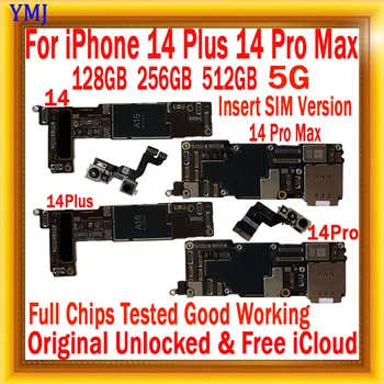 Pôvodné Odomknúť Pre iPhone 14 Plus 14 Pro Max Doska S/Č Tvár ID Zadarmo iCloud Doske Testovať Aj Logic Board Doska 128G Obrázok