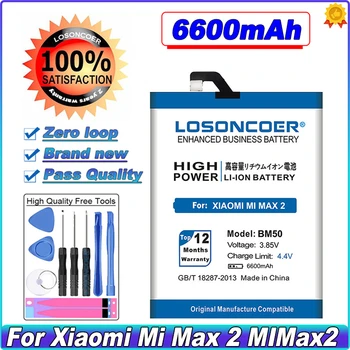 LOSONCOER BM50 6600mAh Batérie Pre Xiao Mi Max2 Max 2 II Vysokou Kapacitou Smart Telefónu Batérie~Na Sklade Obrázok
