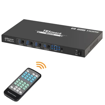 4x4 HDMI Maticový prepínač Smart HDMI EDID Matice s HDCP 1.4 pre Domáce Audio Video Obrázok
