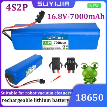 Nové 4S2P 16.8 V 7000mAh Nabíjateľná Lítiová Batéria 18650 Vhodné pre Robot Vysávač Príslušenstvo Výmena Batérie Obrázok