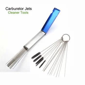1 Nastavte Karburátoru Jets Cleaning Tool Ihly Sada štetcov Na Motocykel Carb Jet Clean nástroje Obrázok