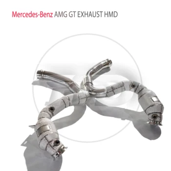 HMD Auto Príslušenstvo Výfukový Systém, Vysoký Prietok Výkon Downpipe na Mercedes Benz AMG W205 C63S S katalyzátora Obrázok