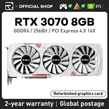 RTX 3070 8GB JIESHUO Nvidia Geforce Grafická Karta GDDR6 256bit Triple Ventilátor GPU PCIE 4.0X16 Podporu Pre Stolové Herné Office Obrázok