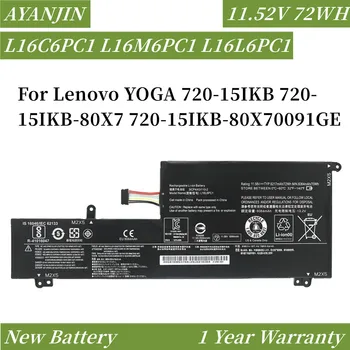 Batéria L16C6PC1 L16M6PC1 L16L6PC1 11.52 V 72Wh Pre Lenovo YOGA 720-15IKB 720-15IKB-80X7 720-15IKB-80X70091GE Obrázok