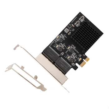 Gigabit PCIE X1 Sieťové Karty RTL8111H 4 portový Server Sieťové Karty RJ45 Ethernet Sieťový Adaptér Obrázok