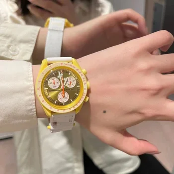 Nové Športové náramkové hodinky Quartz Ženy Planéty Série Ženy Hodinky Unisex Kožené potítka Hodinky pre Ženy Muži Móda Hodiny Darček Obrázok