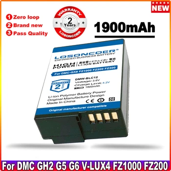 1900mAh DMW-BLC12 BP-DC12 Batérie Pre Leica V-Lux 4 V-Lux (Typ 114) Otázka Pre Lumix DMC-FZ200 DMC-FZ300 DMC-FZ1000 DMC-2500 DMC-G5 Obrázok