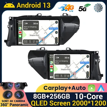 Android 13 Auto Carplay Pre Toyota HILUX REVO VIGO IMV 2016 2017 2018 2019 2020 Multimediálne autorádio s GPS Navi Hráč Stereo WIFI Obrázok