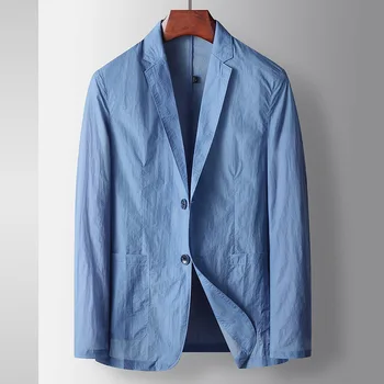 E1337-pánske Oblek Štyri ročné obdobia Príležitostné Voľné Kabát, Obchodné, Príležitostné Obrázok