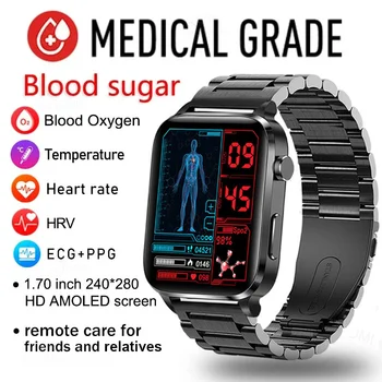 2023 Presné Meranie Hladiny Cukru V Krvi Smart Hodinky Mužov Laserová Liečba Srdcovej Frekvencie, Krvného Tlaku Zdravie Ženy Glucometer Smartwatch Obrázok