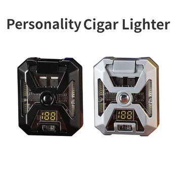 Nabíjateľná osvetlenie ľahšie Outdoor Camping Cigaru Ľahšie Multifunkčné Osobnosti Vrecku Zapaľovače Vetru Ľahšie Mužov Darček Obrázok