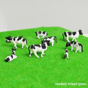 HO Mierke 1:87 Miniatúrne Kravy Model ABS Farma Zvierat Diy Stavebného Piesku Tabuľka Scény Materiálov Diorama Súpravy 20Pcs/50Pcs Obrázok