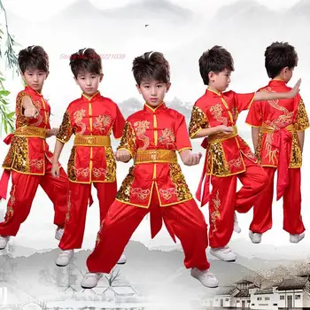 2023 čínsky tai chi wushu oblečenie bojových umení vyhovovali kung fu jednotné wing chun shaolin dragon výšivky sequin kungfu nastaviť Obrázok