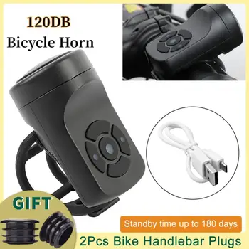 Požičovňa Horn Motocykel Elektrický Zvonček Horn 4 Režimy USB Nabíjateľné Horskej Ceste, jazda na Bicykli Proti krádeži Alarm Horn Bike Príslušenstvo Obrázok
