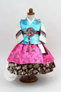 Novo Detí Šaty Dievča, Chlapec, Orientálne Tradičné kórejské Oblečenie Kostým Hanbok Šaty detské Sady Hot Princezná Šaty Obrázok