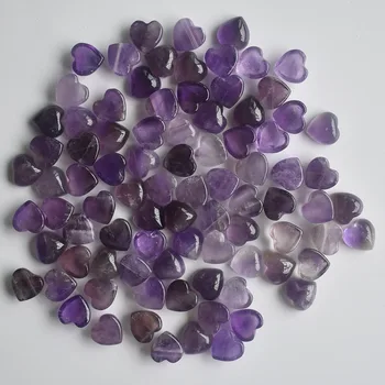 2020 nové kvalitné prírodné fialová krištáľové srdce tvar kabíny cabochons korálky pre šperky robiť 10 mm veľkoobchod 30pcs/veľa zadarmo Obrázok