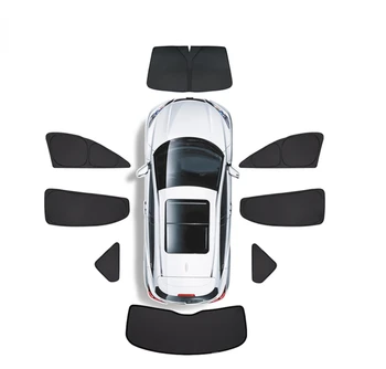 pre Tesla Model X 2021 Príslušenstvo Auto Bočné Okno slnečník ochrany Osobných údajov strešné okno Nevidiacich a Tieňovanie Čisté Predné, Zadné Sklo Obrázok