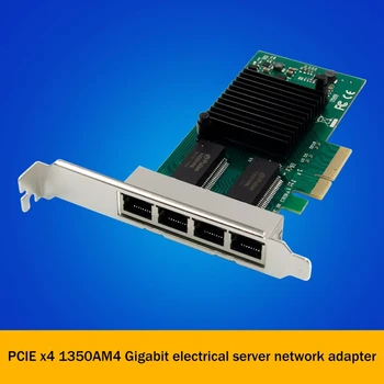 Náhradné PCIE X4 1350AM4 Gigabit Server Network Karty, 4 Elektrické Port RJ45 Server Priemyselné Vision Network Card Obrázok