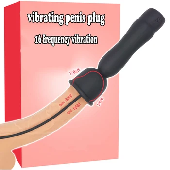Silikónový Vibračný Penis Konektor Usb Nabíjanie Uretrálne Zvuk Dilator Sexuálne Hračky Pre Mužov Znejúce Žaluďa Stimulácia Uretrálne Plug Obrázok