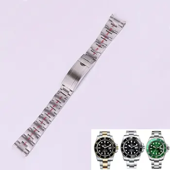 XIANERSHANG Mužov Luxusné Pôvodnom Štýle Watch Band 20 MM 21 MM Zakrivené Rozhranie 904L Nehrdzavejúcej Ocele Watchbands Šperky Pracky Popruhu Obrázok
