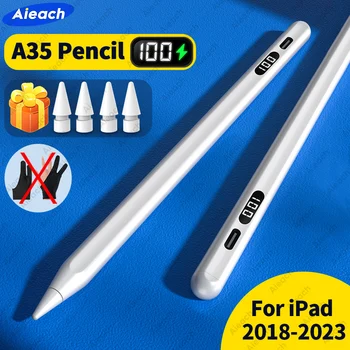 Pre Apple Ceruzka 2 1 iPad Pero S LED Digitálne Napájanie Displej, Palm Odmietnutie Tilt Citlivé A35 Stylus Pen pre iPad 2018 - 2022 Obrázok