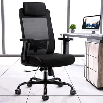 Počítač, Stôl, Stoličky - Oka Home Office Stôl, Stoličky s Bedrovej Support & 3D Nastaviteľné Podrúčky (High Späť) Obrázok