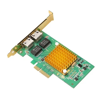 I350 Čip PCI-E X4 RJ45 Ploche Dual Port Gigabit Ethernet Lan 10/100/1000Mbps Sieťové Karty Obrázok