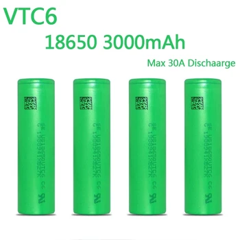 100% originálne 3,7 V 18650 batéria 3000mAh lítium-iónová batéria 18650 batérie pre VTC6 30A 3000mAh pre Sony hračky nástroje baterka Obrázok