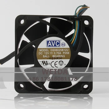 Prípade, chladiaci ventilátor 4-drôtové ovládanie teploty CPU odvod tepla pre AVC, DC12V 0.7 O ES AC 60x60x25mm 6typ 6025 DS06025B12U Obrázok