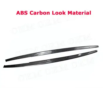 Carbon Fiber/ABS Lesklá Čierna Materiál Strane Sukne Bumper Kryt Chránič Pre BMW Radu 3 F30 2012-2018 Obrázok