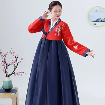 Juhokórejský Tradičné Vyšívané Súd Kórejský Šaty Antické Šaty Žien Kórejský Národný Fáze Tanečné Predstavenie Kostým Obrázok