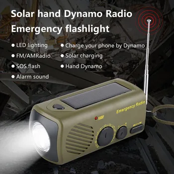 AZ-801 Strane-Cvok Napájanie Solárne Rádio Nové Multifunkčné Rádio Vonkajšie Mobilný Telefón Núdzové Nabíjanie Blesku Obrázok