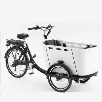 4 Sedadlá, Elektrické Rodiny Cargo Bicykel pre Dospelých Trojkolka pre Dopravu a Nakupovanie najmodernejšie Nákladné Bicykli Niekedy Postavený Obrázok