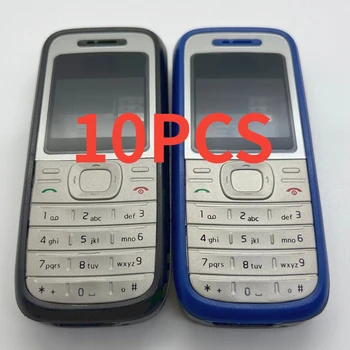 10PCS Nový Kvalitný Kryt pre Nokia 1200 1208 Úplné Dokončenie Mobilný Telefón Bývanie Kryt Prípade, anglický Klávesnica Obrázok