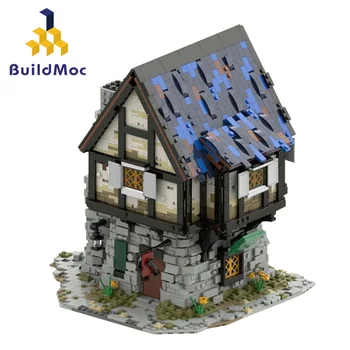 BuildMoc Stredoveké Vyhňa Stavebné Bloky Nastaviť Kováčskej Dielni Architektúry Domu Tehly Hračky Pre Deti, Narodeniny, Vianoce, Darčeky Obrázok