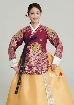 Dámy Hanbok Kórejský Sukne Južná Kórea Dovážaných Zahraničných Satin Tang Vyhovovali Hanbok Nevesta Samoopaľovacie Hanbok Starovekého Súd Hanbok Obrázok