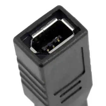 ABS Black Fire Wire 800 na 400 Adaptér Converter Connecter 6-pin Female na 9-pin Male Adaptér IEEE 1394 Obrázok