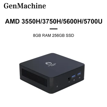 GenMachine 2023 Nové Mini PC AMD 3550H 3750H 5600H 5700U Podpora Windows 10/11 DDR4 8 GB RAM, 256 GB SSD WIFI5/WIFI6 NUC pc gamer Obrázok