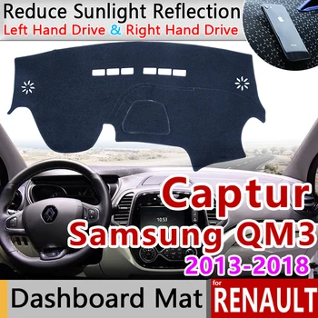 pre Renault Captur 2013~2018 Samsung QM3 Anti-Slip Mat Panel Kryt Pad Slnečník Dashmat Auto Príslušenstvo 2014 2015 2016 2017 Obrázok