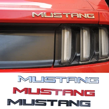 Kovové anglické písmená MUSTANG odznak Chvost políčko auto chvost označenie orgánu nálepka PRE Ford Mustang 15-18 rokov Obrázok