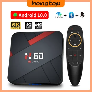 Globálna Verzia TV Box 6K Ultra HD Android TV 10.0 HDR 4 GB 64 GB Dual-wifi, Smart Tv Box Hlasový Asistent Media Player Obrázok