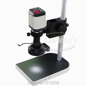 2MP 8X-120X HD Priemysel Mikroskopom Kamera VGA USB, AV TV Video Výstup + C-Mount Objektív + Stojan, Držiak + 40 LED Krúžok Právo F PCB Obrázok