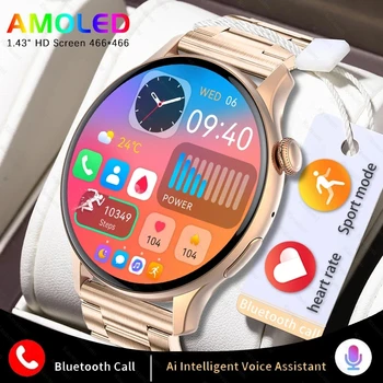 Smart Hodinky Bluetooth Hovor Ženy Šport Smartwatch Mužov 1.43-palcový AMOLED HD Vždy Zobrazovať Vlastné Obrazovky Hodinky Pre Xiao Huawei Obrázok